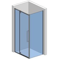 Душевая стенка AQUAme 80 профиль Черный матовый стекло прозрачное арт-AQM7111-2 — фото 3, Боковые стенки