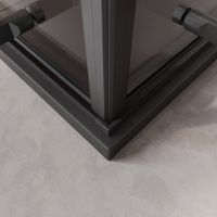 Душевой уголок Cezares арт-LINER-A-2-90-C-NERO — фото 4, Квадратные душевые уголки