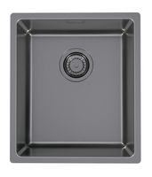 Мойка для кухни KOMBINO 20 MONARCH ANTHRACITE SAT-90 500X400X195 U в комплекте с выпуском без сифона арт-1140666.0 — фото 1, Кухонные мойки
