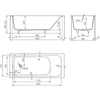 Товар: Ванна из искусственного камня Salini Orlanda 180х80 Белая матовая арт-102022M - фото 2 Ванна из искусственного камня Salini Orlanda 180х80 Белая матовая арт-102022M — фото 2, Ванны из искусственного камня