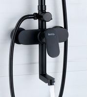 Душевая система Bond Черная матовая арт-B01-9488 — фото 5, Душевые стойки