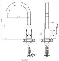 Смеситель для кухни ESKO Хром арт-RIO 519 — фото 3, Смесители для кухни