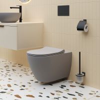 Унитаз Ambassador Queen подвесной Серый матовый без сиденья арт-113T20301R — фото 3, Подвесные унитазы