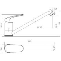 Смеситель для кухни Rossinka Хром арт-RS45-21 — фото 2, Смесители для кухни