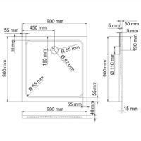 Berkel Душевой поддон арт-48T03 — фото 3, Душевые поддоны из искусственного камня