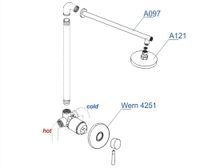 Встраиваемый комплект для душа с верхней душевой насадкой арт-A12497 — фото 4, Встраиваемые душевые комплекты