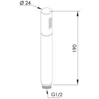 Ручной душ Remer Черный матовый арт-317MMNOX — фото 3, Лейки для душа