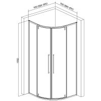 Душевой уголок AQUAme 90x90 профиль Черный матовый стекло прозрачное арт-AQM7101-2-9 — фото 3, Душевые уголки четверть круга