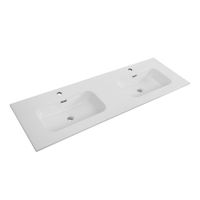 Керамическая раковина с двумя чашами CEZARES арт-CZR-8095-140-2 — фото 1, Раковины встраиваемые сверху