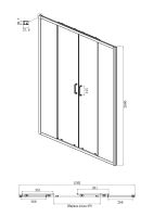 Товар: Душевой уголок Ambassador Forsa 130х90 профиль Хром стекло прозрачное арт-17021108AX-90AX - фото 3 Душевой уголок Ambassador Forsa 130х90 профиль Хром стекло прозрачное арт-17021108AX-90AX — фото 3, Прямоугольные душевые уголки