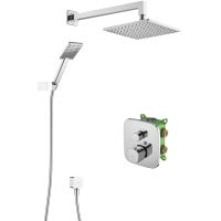 Душевая система Swedbe Platta с термостатом Хром арт-5559 — фото 2, Встраиваемые душевые комплекты