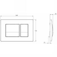 Клавиша смыва Azario Белая арт-AZ-8200-0032 — фото 2, Кнопки смыва