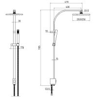 Товар: Душевая система E.C.A. Tiera Черная матовая арт-102158012C1EX - фото 2 Душевая система E.C.A. Tiera Черная матовая арт-102158012C1EX — фото 2, Душевые стойки