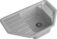 GRANFEST Мойка CORNER 800E угловая 800*500мм серый арт.GF- арт-C-800E серый — фото 1, Кухонные мойки