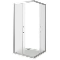 Душевой уголок Good Door Neo CR-80-C-CH 80х80 профиль Хром стекло прозрачное арт-НЕ00011 — фото 2, Квадратные душевые уголки