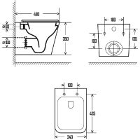 Комплект унитаза AQUAme AQM2004 с инсталляцией Alcaplast Sadromodul AM101/1120-3:1 RU M71-0001 с сид арт-AQM2004+AM101/1120-3:1 RU M71-0001 — фото 2, Комплекты унитаз + инсталляция