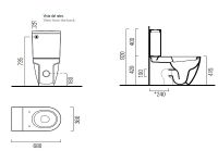 Унитаз моноблок GSI Pura без сиденья арт-881711 — фото 2, Напольные унитазы