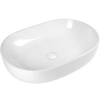 Раковина-чаша Bond Oval 60 Белый глянец арт-S59-600 — фото 1, Раковины накладные