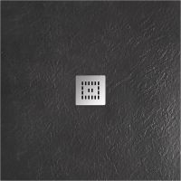 Душевой поддон из искусственного камня BelBagno Uno 90x90 Черный матовый арт-TRAY-MR-UNO-A-90-35-NERO-CR — фото 1, Душевые поддоны из искусственного камня