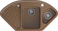 GRANFEST Мойка CORNER 1040E угловая 1,5-чаши+крыло 1039*560мм терракот арт.GF- арт-C-1040E терракот — фото 2, Кухонные мойки