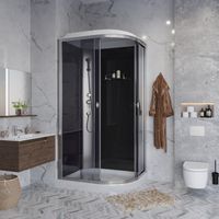 Душевая кабина Niagara Eco (120х80х215) низкий поддон(13см),стекло тонированное,3 мес арт-E120/80/13L/TN — фото 1, Душевые кабины