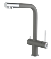 Товар: Rivelato Смеситель для кухни Lugano Г-обр. с краном питьевой воды D-35мм grigio metallizzato cromo а арт-1523513 grigio cromo - фото 1 Rivelato Смеситель для кухни Lugano Г-обр. с краном питьевой воды D-35мм grigio metallizzato cromo а арт-1523513 grigio cromo — фото 1, Смесители для кухни