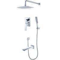 Душевая система Lemark Allegro Хром Белый арт-LM5922CW — фото 1, Встраиваемые душевые комплекты