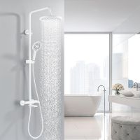 Душевая система Rose R39C Белая матовая арт-R3936C — фото 14, Душевые стойки