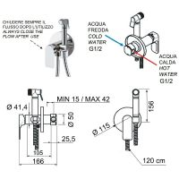 Гигиенический душ со смесителем Remer Infinity Хром арт-I65 — фото 2, Гигиенические души