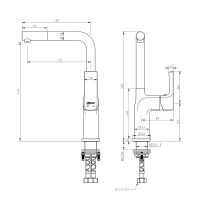 Товар: Смеситель для кухни Lemark Ursus Черный матовый Золото арт-LM7205BLR - фото 4 Смеситель для кухни Lemark Ursus Черный матовый Золото арт-LM7205BLR — фото 4, Смесители для кухни