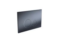 (005C-1) Панель смыва Оружейная сталь матовая ободок хром (клавиши круглые) арт-KDI-0000035 — фото 1, Кнопки смыва