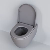 Унитаз Ambassador Queen подвесной Серый матовый без сиденья арт-113T20301R — фото 6, Подвесные унитазы