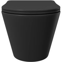 Унитаз Aqueduto Cone подвесной Черный матовый с сиденьем Микролифт арт-CON0140 — фото 7, Подвесные унитазы