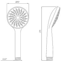 Товар: Ручной душ Melodia della vita Standard Хром арт-MKP20499 - фото 2 Ручной душ Melodia della vita Standard Хром арт-MKP20499 — фото 2, Лейки для душа