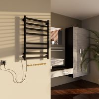 Электрический полотенцесушитель Altasan Ронда 3 Проф 80х50 Черный муар арт-Ронда3Проф8050ЧМ — фото 5, Электрические полотенцесушители