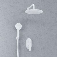 Встраиваемый комплект для душа с верхней душевой насадкой и лейкой арт-A85155 — фото 1, Встраиваемые душевые комплекты