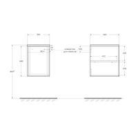 Шкафчик подвесной с одной дверцей, совместимый с базой под раковину CEZARES BELLAGIO Bianco op арт-54862 — фото 4, Шкафы для ванной