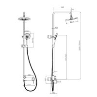 Душевая система Lemark Minima Хром арт-LM3862C — фото 2, Душевые стойки