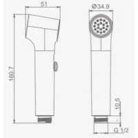 Гигиенический душ Raglo Хром арт-R460.05 — фото 2, Гигиенические души