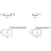 Раковина GSI Pura 60 Ardesia opaco арт-883726 — фото 2, Раковины встраиваемые сверху