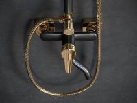 Душевая система Laguraty Черный Золото арт-7000AX — фото 9, Душевые стойки