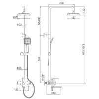 Товар: Душевая система Accoona Хром арт-A8394 - фото 2 Душевая система Accoona Хром арт-A8394 — фото 2, Душевые стойки