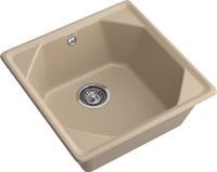 GRANFEST Мойка UNIQUE 500 1-чаша 500*500мм песочный арт.GF- арт-U-500 песочный — фото 1, Кухонные мойки