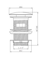 Донный клапан с переливом CEZARES арт-CZR-SAT-GM — фото 2, Донные клапаны