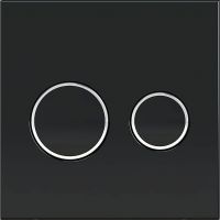 Клавиша смыва KK POL P01 V1 Черная матовая Хром арт-SPP/178/0/K — фото 1, Кнопки смыва