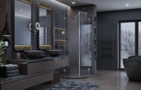 Товар: Душевой уголок Ambassador Diamond 100х100 профиль Хром стекло прозрачное арт-12011102 - фото 2 Душевой уголок Ambassador Diamond 100х100 профиль Хром стекло прозрачное арт-12011102 — фото 2, Душевые уголки четверть круга