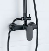 Душевая система Bond Черная матовая арт-B01-8488 — фото 7, Душевые стойки