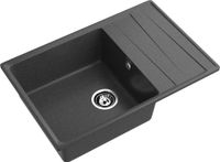 GRANFEST Мойка LEVEL 760L 1-чаша+крыло 760*500 графит арт.GF- арт-LV-760L графит — фото 1, Кухонные мойки
