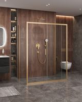 Душевой уголок CEZARES арт-MOLVENO-AH-12-140/90-C-BORO-IV — фото 2, Прямоугольные душевые уголки