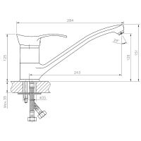 Смеситель для кухни Haiba Хром арт-HB4201 — фото 2, Смесители для кухни